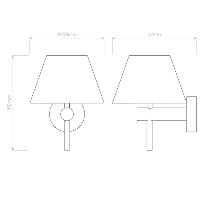 Modern Simple Fabric Lampshade Bedside Wall Lamp LED Bedroom Stairs Aisle Study Room Lamps 6