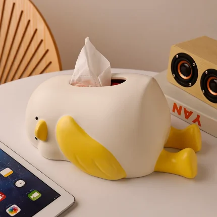 Nordic ins lying flat duck ceramic tissue box living room porch bathroom drawer storage carton home decoration accessories 2