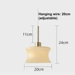 French Retro Glass Chandelier Bay Window Single-Head Balcony Lamp Post-modern Bedroom Bedside Lamp 6
