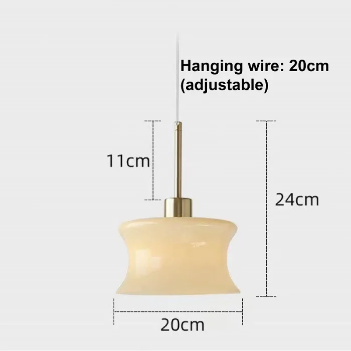 French Retro Glass Chandelier Bay Window Single-Head Balcony Lamp Post-modern Bedroom Bedside Lamp 6