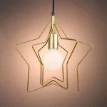 Retro Loft Led Pendant Lights Pentagram Coffee Shop Hotel Decoration Restaurant Bar Iron Art Hanglamp shape adjustable 5
