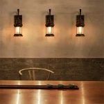 Retro Wall Lamp Outdoor Porch Wall Light Corridor Courtyard Stairs Terrace Balcony Wall Lamp Shade Europe Antique Aisle Lamp 5