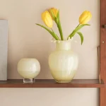Middle ancient Fenton vase petal skirt, living room flower arrangement, hydroponic glass flower, French ins 4