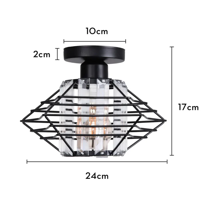 Modern Ceiling Light Creative Crystal Pentastar Lamp for Bedroom Porch Corridor Aisle Balcony Cloakroom Chandelier Indoor Light 6