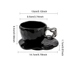 Creative Ceramic Coffee Cup and Dish Set Mug Living Room Kitchen Bar Breakfast Couple Office Tea Cup Crafts Home Decoration 6