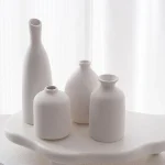 Ceramic Vase Set of 4, Classic Matte Vases Home Decorations for Table Shelf Office Decor 5