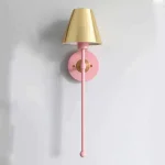 Long Pole Wall Lamp American Simple Bedroom Bedside Lamp LED Living Room Background Wall Lamp 4