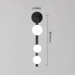 Glass Wall Lamp Simple Light Luxury Hotel Mirror Headlight Living Room Background Wall Bedroom Bedside Lamp G9 5
