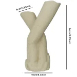 Nordic Instagram Hand Shaped Ceramic Vase Ornaments Living Room Bedroom Dried Flower Vase Crafts Home Decoration Accessories 6