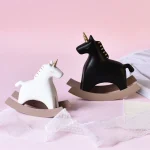 Children's Room Study Living Room Decor Ornaments Resin Nordic Style Creative Unicorn Rocking Horse Home Decoration Accessories 1