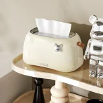 Cream Colored Trendy And Violent Bear Home Living Room With Handle Spring, Light Luxury, High-End Creative Desktop Tissue Box 1