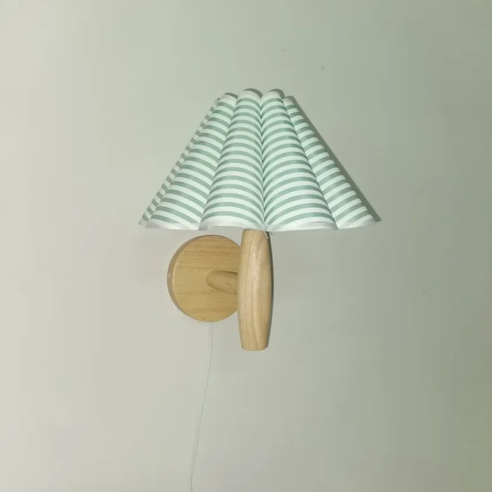 Log Color Wood Wall Lamp Petal Lamp Entrance Corridor Balcony Aisle Lamp Atmosphere Night Light Bedroom Bedside Decorative Lamp 3