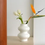 Nordic Style Ceramic Vase Ornaments Flower Arrangement Dried Flower Creative Art Home Living Room Vase Decoration Desktop Decor 1