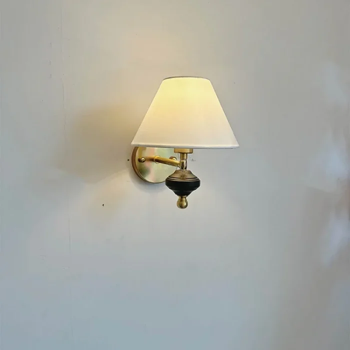 French Retro Fabric Wall Lamp Simple American Bedside Bedroom Living Room Decorative Wall Lamp Indoor Atmosphere Lamp 1