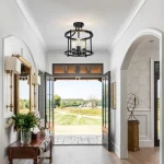 Modern LED Ceiling Lights Industrial Iron Black Nordic Minimalist Home Decor Living Room Dining Room Ceiling Lamps Lighting E26 4