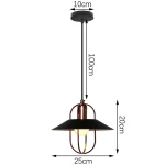 Creative Pendant Light Hollow Wrought Wide Brim Cover E27 Pendant Lamp Over Table Restaurant Shop Kitchen Hanging Lighting Decor 5