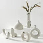 Jingdezhen White Porcelain Crafts Ceramic Vase Creative Small Flower Vase Ornaments Tabletop Vases Home Decoration Wedding Gifts 3