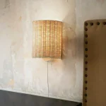Simple Japanese Rattan Wall Lamp Creative Personalized Bedroom Aisle Wall Bedside Rattan Lamp 4