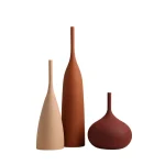 Nordic Retro Brushed Ceramic Vase Ornaments Living Room Bedroom Wine Cabinet Desktop Flower Arrangement Vases Wedding Decoration 5