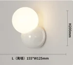 LED White Ball Small Wall Light Cream Wind Bedroom Living Room Children's Room Stairs Corridor Wall Lamp 5