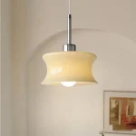 French Retro Glass Chandelier Bay Window Single-Head Balcony Lamp Post-modern Bedroom Bedside Lamp 1