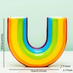 Nordic Ins Resin Rainbow Vase Home Decoration Accessories Flower Arrangement Container Wedding Vases for Table Decorations 6