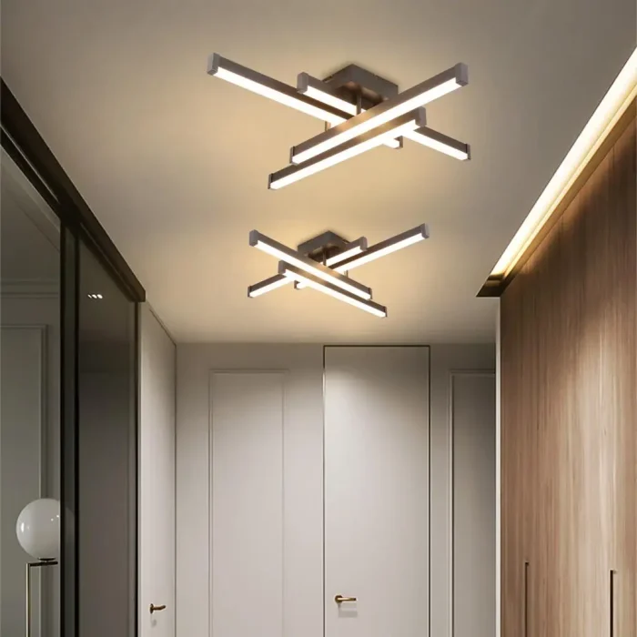 Nordic LED Chandelier Ceiling Lamp for Living Room Corridor Modern Square LED Ceiling Light for Kitchen Home Lighting Fixture 2