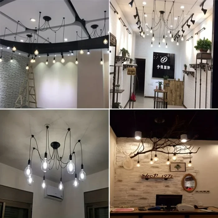 3/6/8/10 Heads Diy Art Spider Chandelier Hanging Lamps Vintage Industrial Ceiling Pendant Light Home Suspension 2