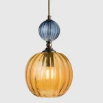 Nordic stained glass chandelier Restaurant bar bedside creative bedroom personality model room Pendant lamp home decor 6