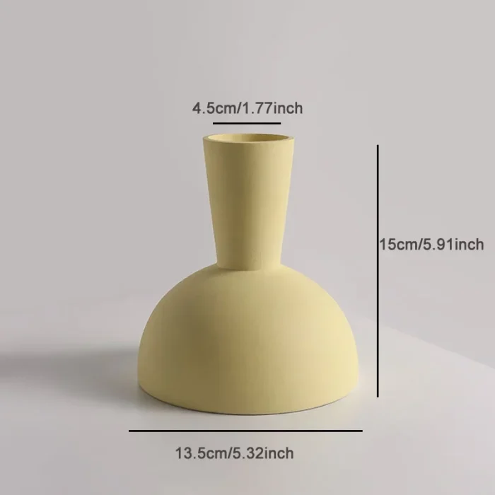 Creative Art Vase Nordic Style Modern Ceramic Arrangement Dried Flower Home Living Room Office Tabletop Decor Ornaments Vases 6