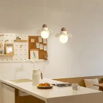 Flower Bud Chandelier Cream Simple Bedroom Children's Bedside Small Chandelier Restaurant Aisle Background Wall Decorative Lamp 2