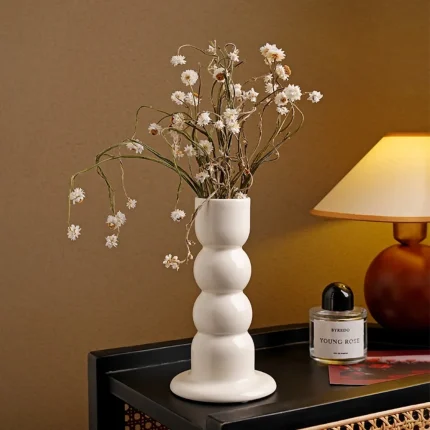 Nordic Geometric Ceramic Vase Ornaments Living Room TV Cabinet Desktop Art Flower Arrangement Container Wedding Decoration Vase 2