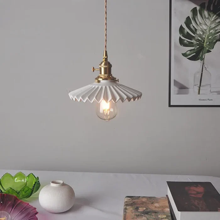 Ceramic Pendant Light for Kitchen Dining Room Restaurant Hanging Lamp Modern Ceiling Chandelier Home Indoor Bedroom Living Room 2