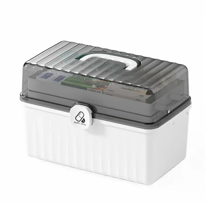 Large Capacity Portable Medical Box Home Use Outdoor Emergency Kit Family Health Care Box Medicine Storage Box 5