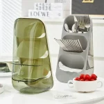 Multi-Functional Transparent Chopsticks Storage Tube Kitchen Home Use Chopstick Rack Slim Insert Style Drying Shelf Dinnerware 1