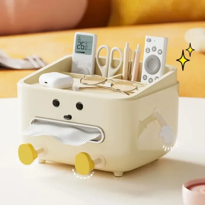 Cute Tissue Box Multi-function Box Makeup Organizer Home Living Room Decoration Bedside Remote Control Desktop Home Organizer 3