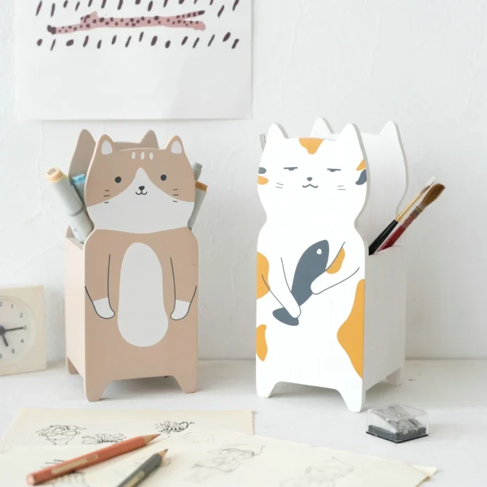Cute Pencil Holder Organizer Office School Storage Supplies Home Stationery Organizer Cosmetic Brush Desktop Organizer Gift 3