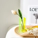 Nordic Style Hydroponic Vase Acrylic Vase Desktop Decoration Accessories Vase Decoration Office Flower Unique Vases Gift 4