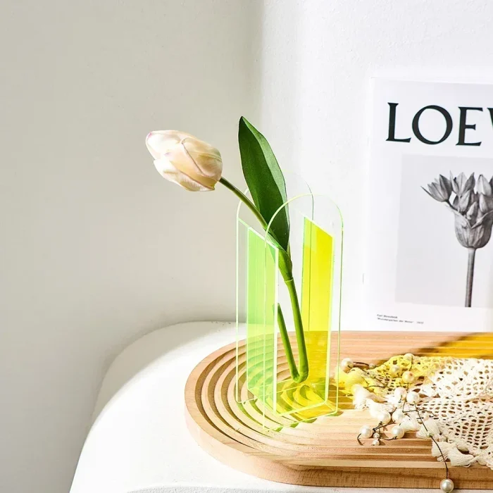 Nordic Style Hydroponic Vase Acrylic Vase Desktop Decoration Accessories Vase Decoration Office Flower Unique Vases Gift 4