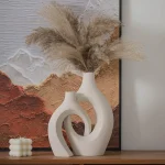 Set Of Two Vases Ceramic Modern Simple Living Room Desktop Bookshelf Tv Cabinet Entrance Decoration Ceramic Vase Home Decoration 3
