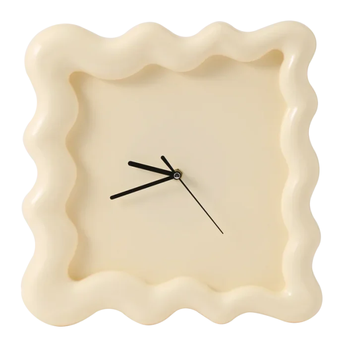 Cream Biscuit Wall Clock Ins Nordic Wall Decor Living Room Desktop Ornaments Home Decoration 30cm ABS Mute Clock for Gifts 6