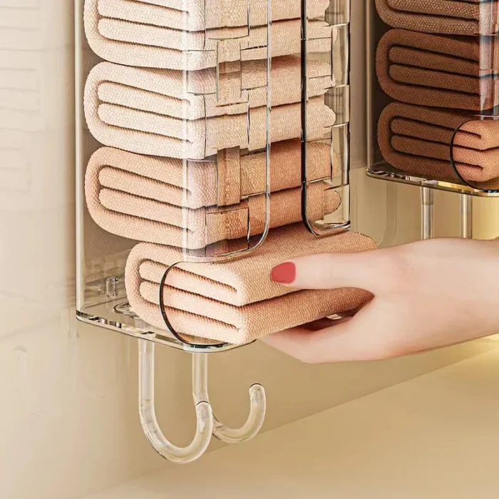 Home Entrance Bedroom Wardrobe Wall-Mounted No-Drilling Socks Storage Box Underwear Storage Box PE Material Origin China 4
