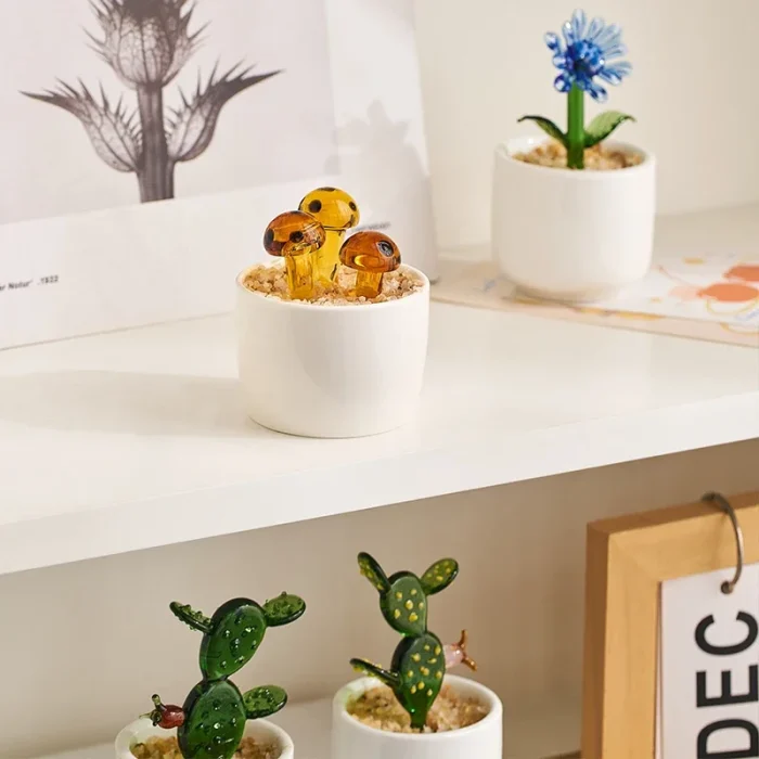 Home decoration plant cactus potted plant small ornaments Valentine's Day gifts surprise girlfriend daily cute style 4