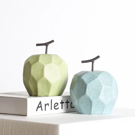 Nordic Ceramic Pear & Apple Sculptures 2