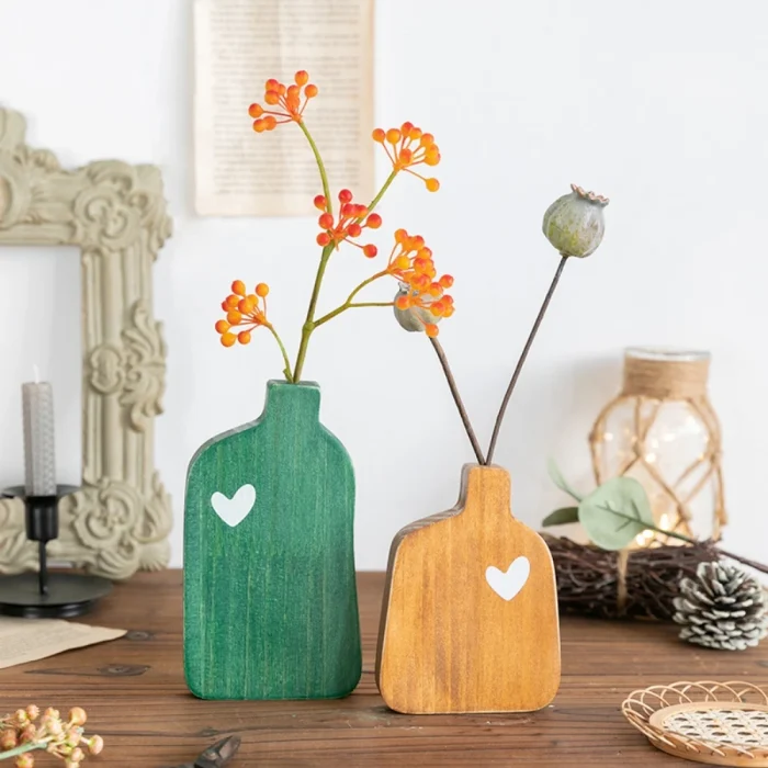 Artificial Flower Vase Arrangement Fake Plants Wedding Home Livingroom Table Figurines Decoration Office Furnishing Ornaments 2