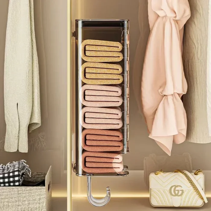 Home Entrance Bedroom Wardrobe Wall-Mounted No-Drilling Socks Storage Box Underwear Storage Box PE Material Origin China 1