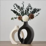 White Ceramic Vase Upgrade Plus Size Snuggle Combo Set Creative Desktop Decorations Home Decorations  flower vase  home decor 3