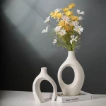 White Ceramic Vase Upgrade Plus Size Snuggle Combo Set Creative Desktop Decorations Home Decorations  flower vase  home decor 4