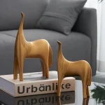 Creative Home Decor Abstract 2pcs Horse Statue Office Decor Animal Sculpture Office Desk Accessories Resin Ornament Gift 5