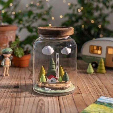 Glass Bottle Decorations  Healing Emotional Ornament With Wooden Lid Cloud Home Decoration Graduation Birthday Christmas GiftGla 2